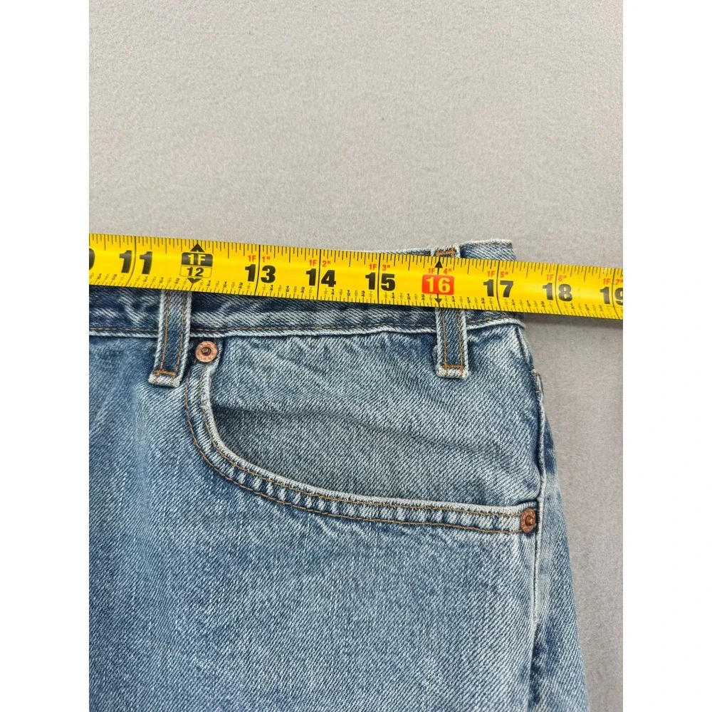 Vintage Levis 505 Regular Fit Jeans Mens 36x30 Light Wash Blue Denim Workwear